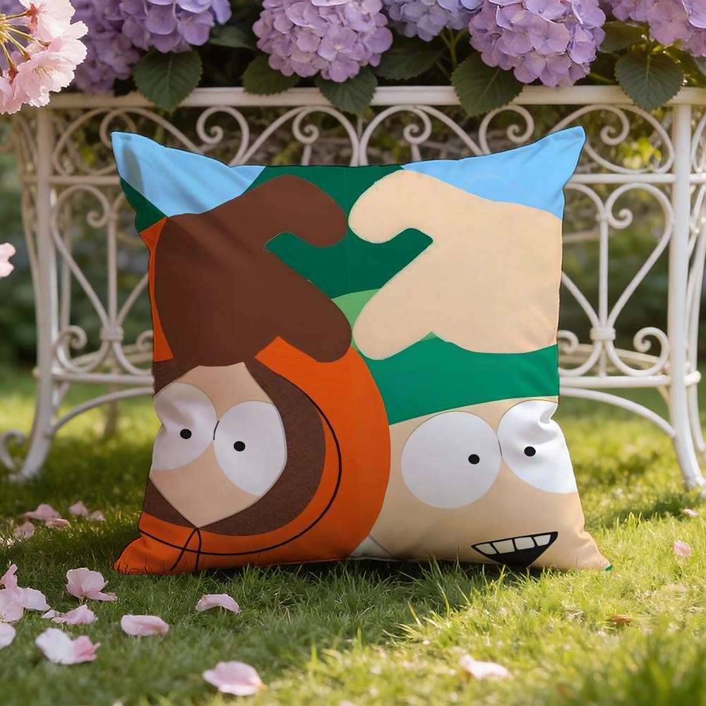 Cartoon Anime S-South P-Park Cushion Cover Home & Car Dual-Scene Pillow Cover: Reversible for Premium Comfort
