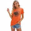 Women's Summer 3D T-shirt New Summer Simple Pattern Printed Short Sleeve Round Neck T-shirt