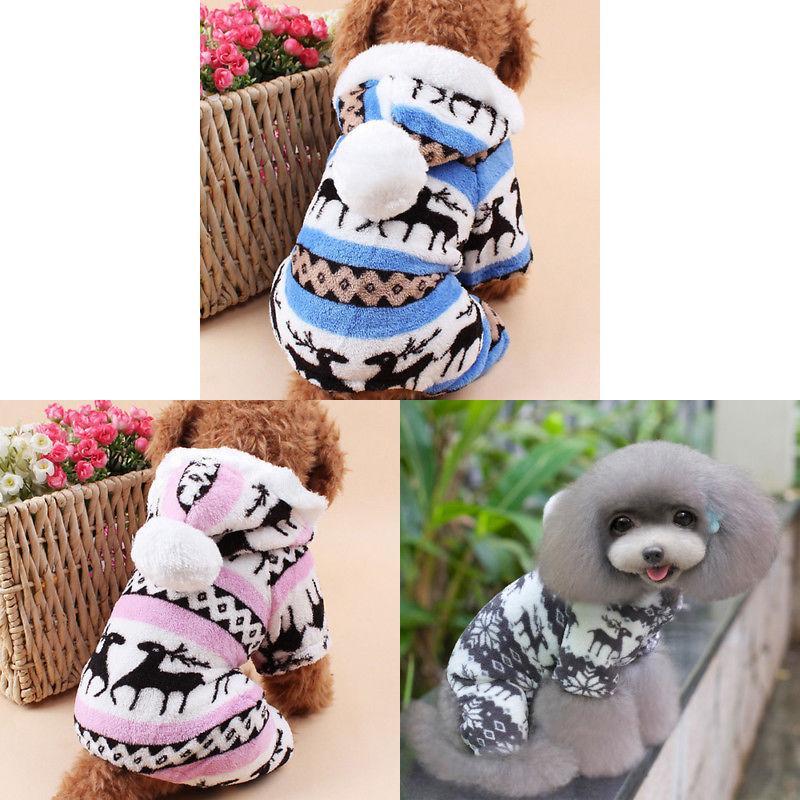 Premium Quality Warm Pet Dog And Cat Apparel Pajamas Hoodie For Winter Comfort