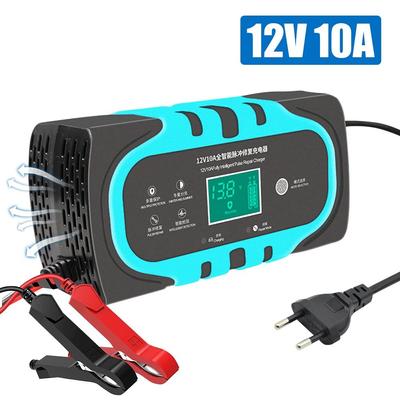 Φορτιστής μπαταρίας αυτοκινήτου 10A 12V Auto Smart Charger Battery With LCD Display Pulse Repair Chargers Wet Dry Lead Acid MYY