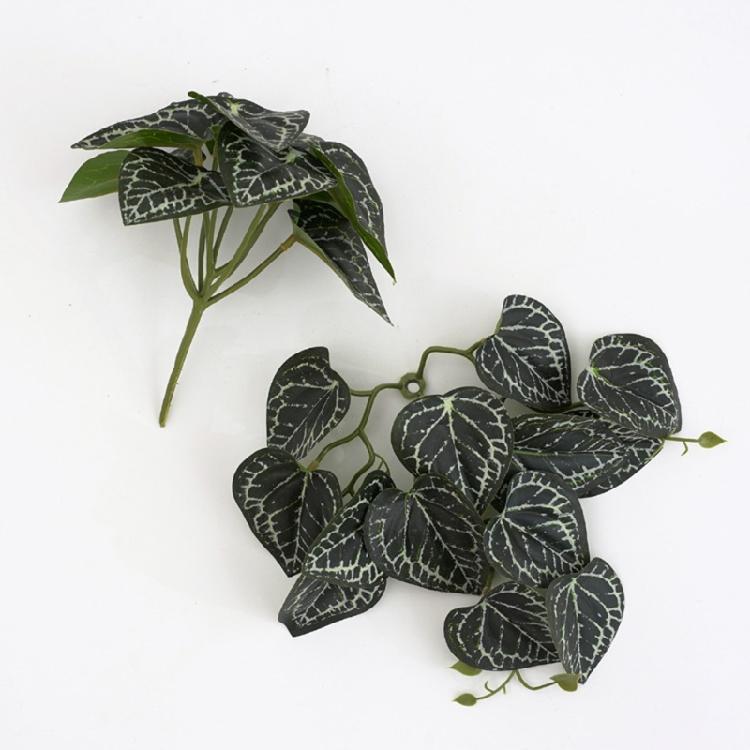 Artificial Amphibian Plants Terrarium Leaves Habitat Decor for Iguana for Turtle
