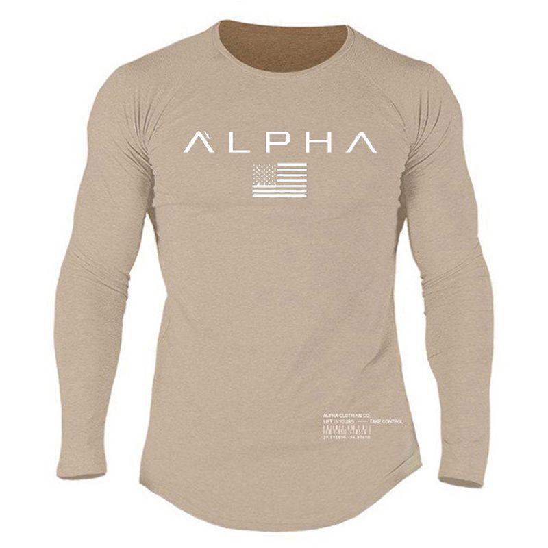 

Men s Gym Bodybuilding Fitness Muscle Workout Crew Neck T-shirt With Soft Breathable Material XL хаки
