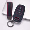 Silicone Car Key Case Cover with Wrist Keychain for A6 A7 A8 E Tron Q5 Q7 Q8 C8 D5 Protective Car Remote Key Holder