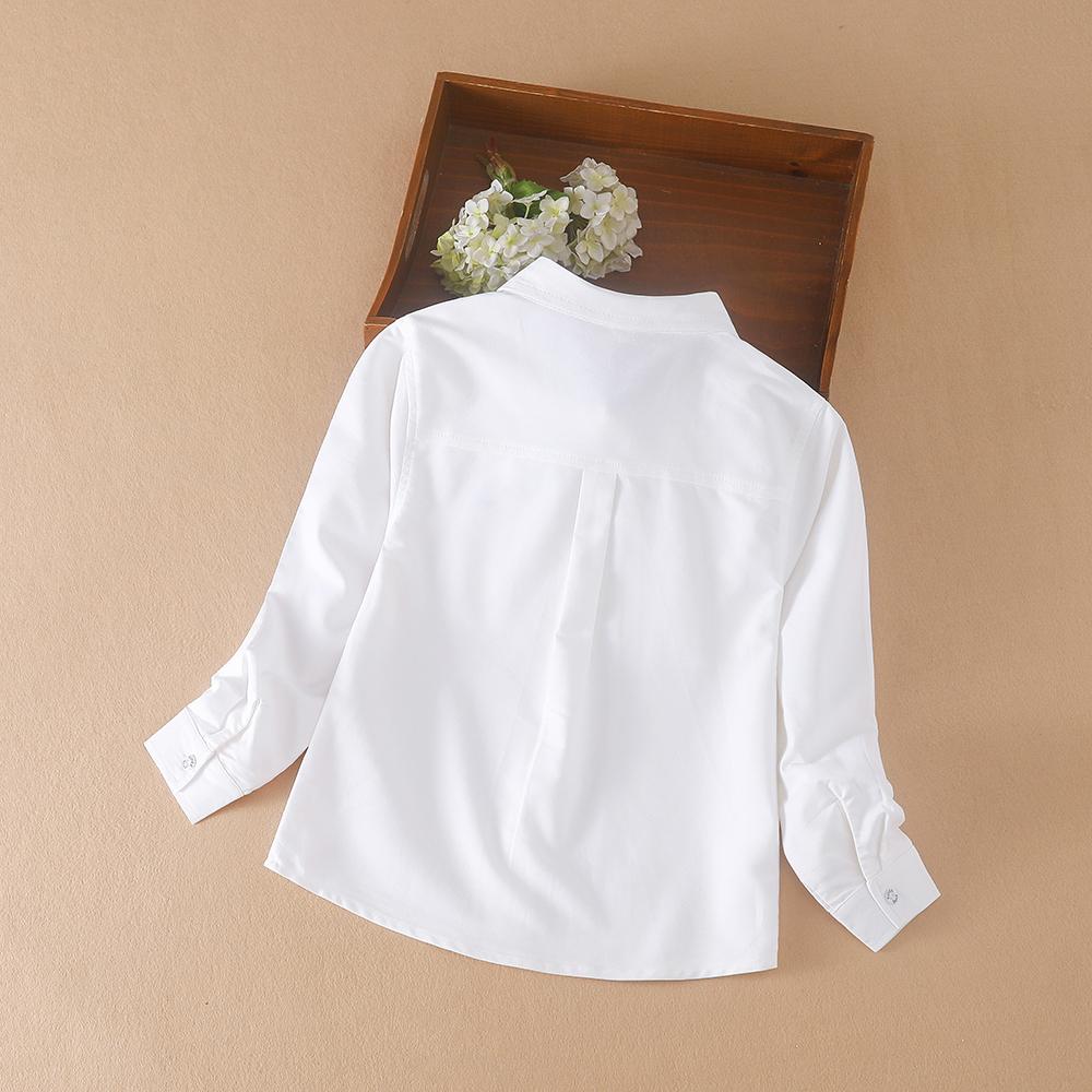 Boys Clothes School Uniform Shirts Spring Autumn Long Sleeve Turn-down Collar Kids Shirt For Boys Children Tops