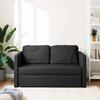 Floor Sofa with Sleeping Function Black 112x174x55 Cm Fabric