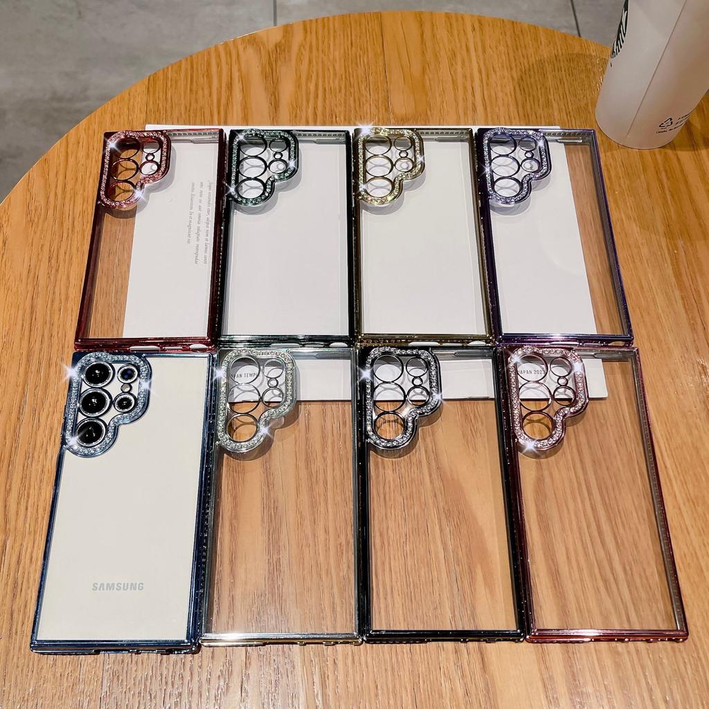 Husă de telefon mobil Samsung S23 Ultra cu strasuri și sclipici S24 Plating A12 All Inclusive A05s Husă protectoare pentru femei A15