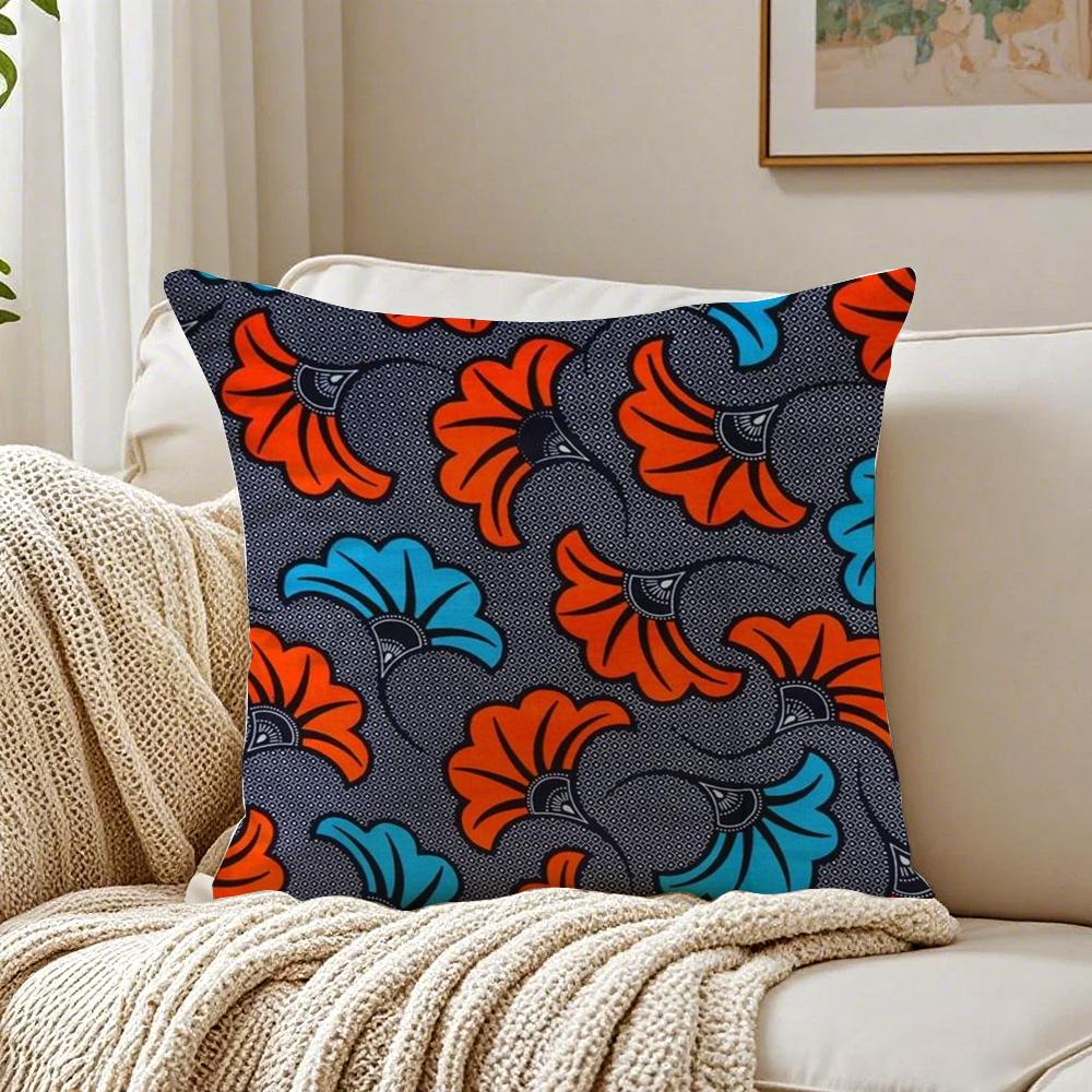 Bold Cultural Pattern Style Print Cushion Cover Linen Pillowcase Soft for Sofa Bed Home Room Decor