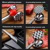 1pc Household Kitchen Tool Aluminum Alloy Double-sided Meat Hammer Circular Hammer Tender Meat Hammer Hotel Steak Tendon Cutter