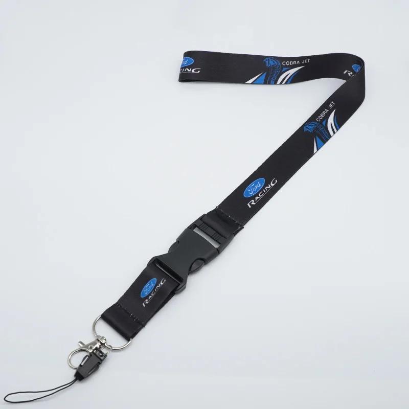Fashoin Creative Gifts Car Lanyard Neck Straps Key Cell Phone Work ID Card Hanging Rope For Ford Focus Mustang Shelby GT Cobra