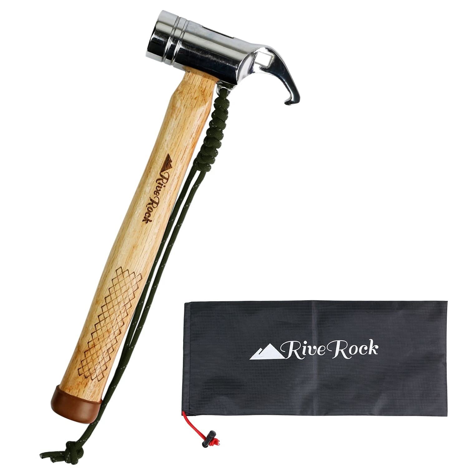 

RiveRock Peg Hammer with Storage Bag and Luminous Rope (Hammer + Bag/Green)