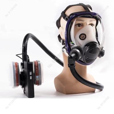 New Electric Blower Breathing Mask Small Volume High Power Universal Multiple Filters Protective Mask Painted Gas Mask