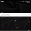 Unisex Relaxed Fit Denim Jacket Casual Outerwear Classic Straight Hem Cotton Fabric