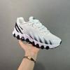 Men Women Running Shoes Lightweight Breathable Flyknit Upper Full Length Air Cushion Comfort Walking Sneakers