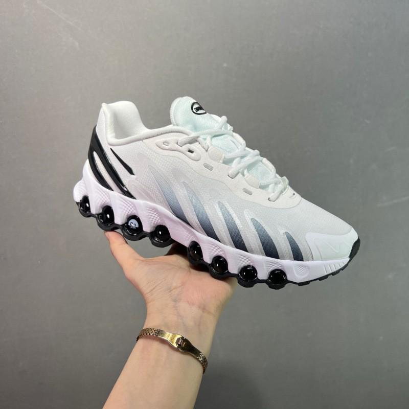 Men Women Running Shoes Lightweight Breathable Flyknit Upper Full Length Air Cushion Comfort Walking Sneakers