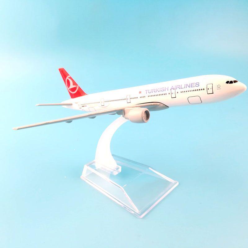 1/400 Scale 16cm Turkish Airlines Boeing 777 Aircraft Model Planel Airplane Diecast Metal Planes