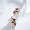 Abstract Butterfly Earrings For Women Black Natural Zircon With  Rose Gold Color High Quality Daily Fine Jewelry