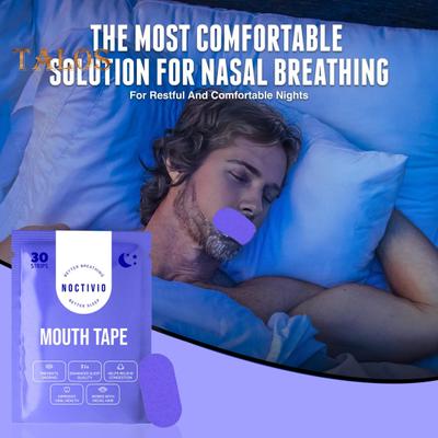 30 Stück Schlafmundband, Anti-Schnarchen, Schlafverbesserung, Linderung einer verstopften Nase, atmungsaktiv, hypoallergen, schmerzlose Entfernung, Schlafapnoe-Mundstreifen