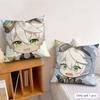 Bennett cute Genshin Impact Cushion Cover Silky Short Plush Invisible Zipper Dustproof Sofa Pillow Case for Home Decor