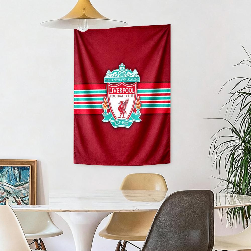 Liverpool Football Club Vægdekoration Vægtæppe Kunst Til Kæledyrsminde Fødselsdag Bryllupsfest Baggrund Familiegave