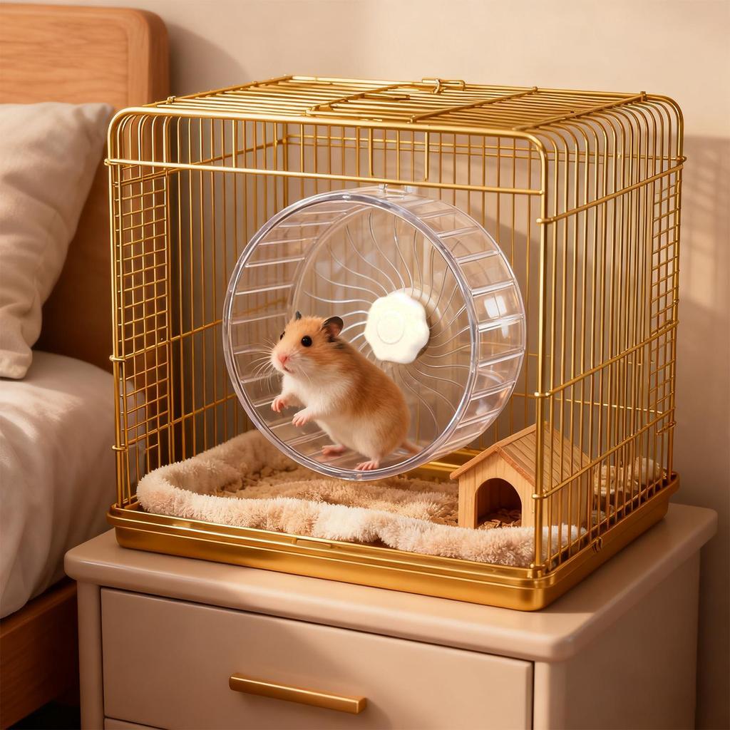Silent Hamster Wheel Quiet Double Bearing Spinner Gerbil Small Animals Running Wheel for Mice Dwarf Animals Pets Cage