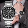 Luxury Business Quartz Watch Men Stainless Steel Chronograph Military WristWatch Clock Relogio Masculino