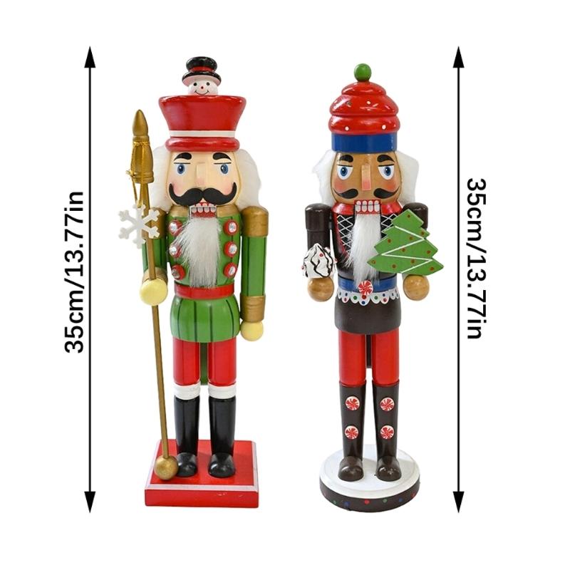 Wooden Holiday Christmas Figure for Shelf Display, Sideboard Placement, and Entryway Home Use During Winter Season