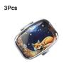 3Pcs Divided Travel Medicine Case Lovely Colored Small Pill Container  Cabinet