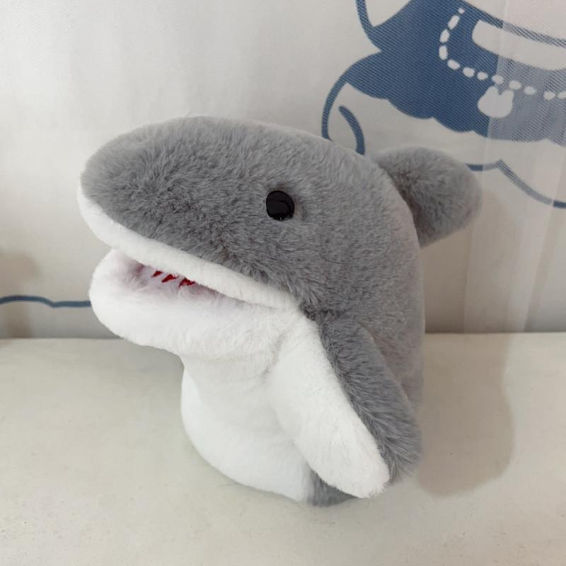 Opening Mouth Shark Hand Puppet Plush Toy Glove Interactive Doll Marine Creature