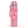 1PC Pink Cherry Blossom Flower Branch Print 750ml Color Plastic Sports Water Bottle Leakproof Flip Straw Lid Suitable for Sports Office Home Use