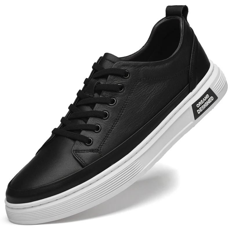 Men Casual Shoes Spring Fashion Men's Shoes Genuine Leather Outdoor Sneakers Classic Lace up Designer Shoes