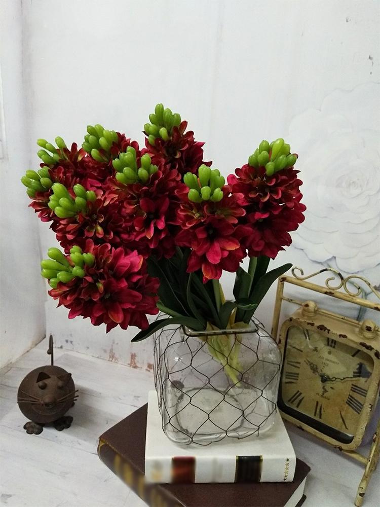 Simulation Hyacinth Tea Table Meeting Table Home Decoration Wedding Photography Props Fake Flowers