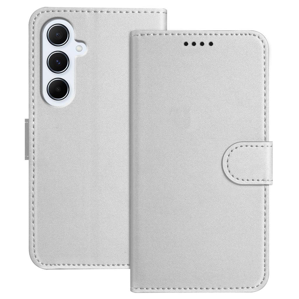 For Samsung Galaxy A26 5G Leather Case Wallet Stand Solid Color Anti Drop Phone Cover