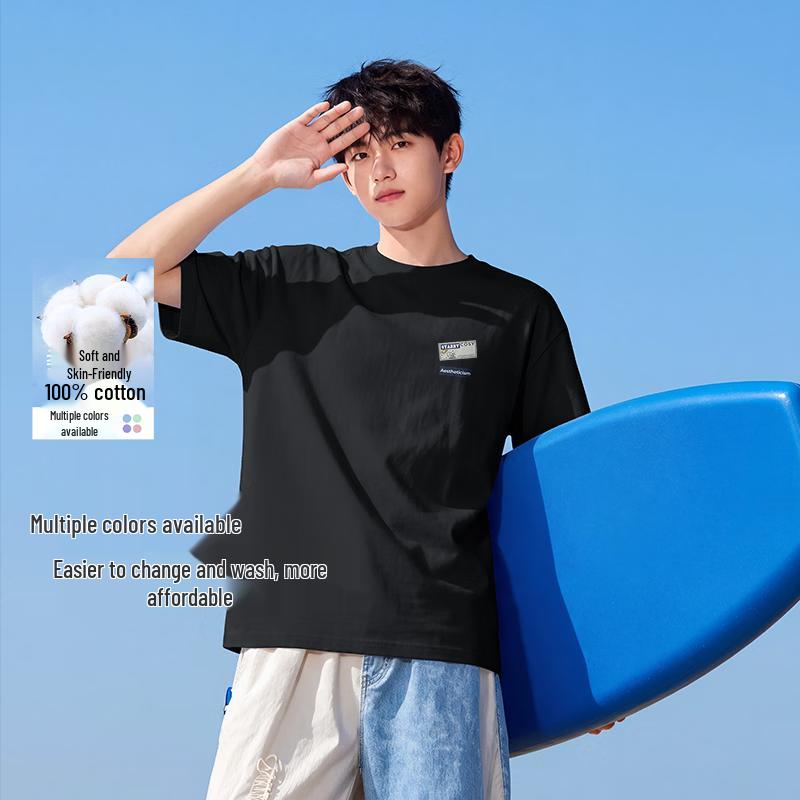 Xuezhongfei Men s Graphic Print Heavyweight Cotton T-shirt 4XL