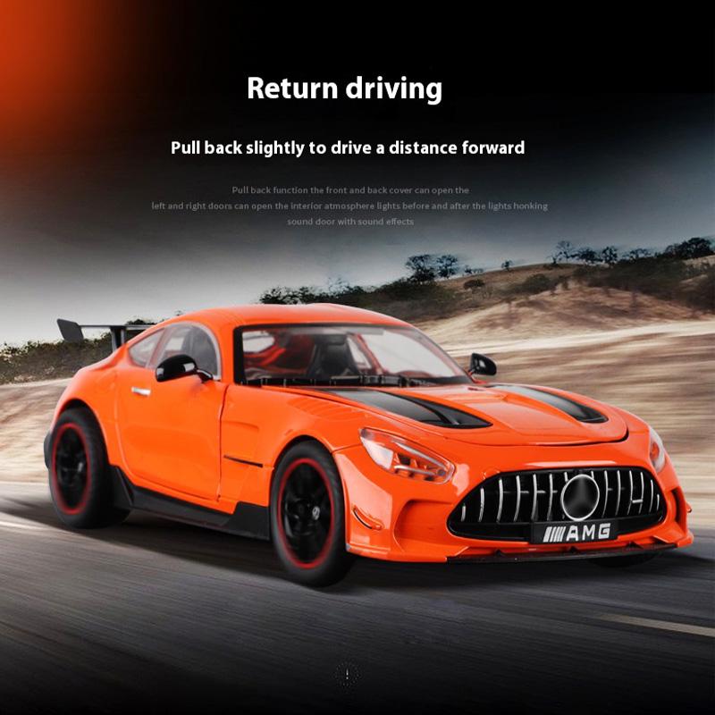 1/18 BENZ AMG cool sports car alloy model, cool sound and light, simulated interior, restore details, exquisite desktop ornaments