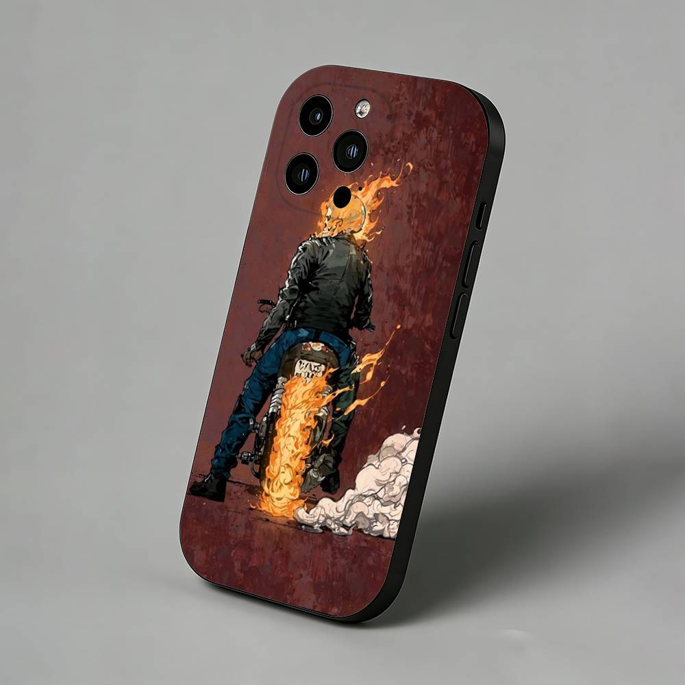 Movie Dark G-GhostS Rider Slim Back Phone Case for iPhone 17 Air 16 Pro Max 16e 15 Plus 14 13 Mini 12 11 Protective Cover
