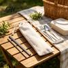 Portable Cutlery Storage for Picnic Drawstring Bag Reusable Utensil Pouch Washable Eco Friendly Travel Organizer Chopsticks Spoons And Straws Holder