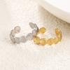 Shell Ring Stainless Steel Gold Color Women Trendy Open Rings Ocean Beach Zircon Gift Wholesale