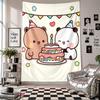 Wall TapestryBubu Brownie Art Hanging Cloth Decorative Background Cover for Room Decoration