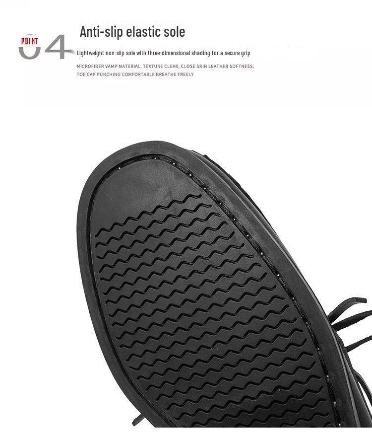 New Men's Non-Slip Leather Driving Loafers - Soft Sole Casual Sailing Shoes