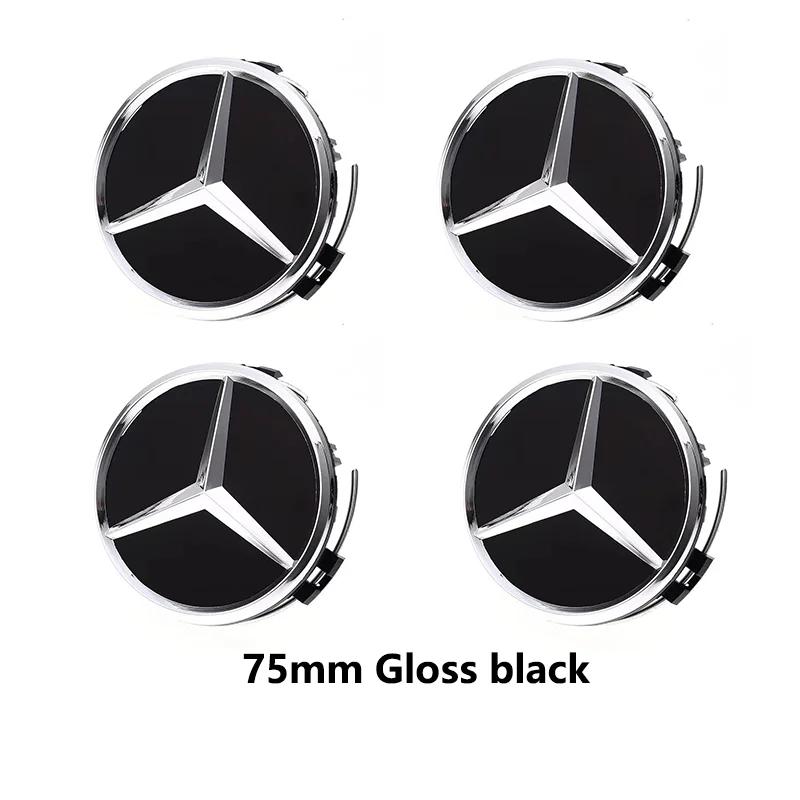 4 adet 75mm Araba Jant Göbek Kapakları Jant Göbek Kapakları Mercedes Benz W204 205 A B C E S CLA CLK ML GLK GLA GLB GLC CLAS Aksesuarları İçin
