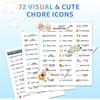 2 in 1 Bedtime/Morning Routine Chart for Kids Toddlers, Magnetic Chore Chart for Kids, Cute Visual Schedule for Kids Schedule Board for Home, Kids