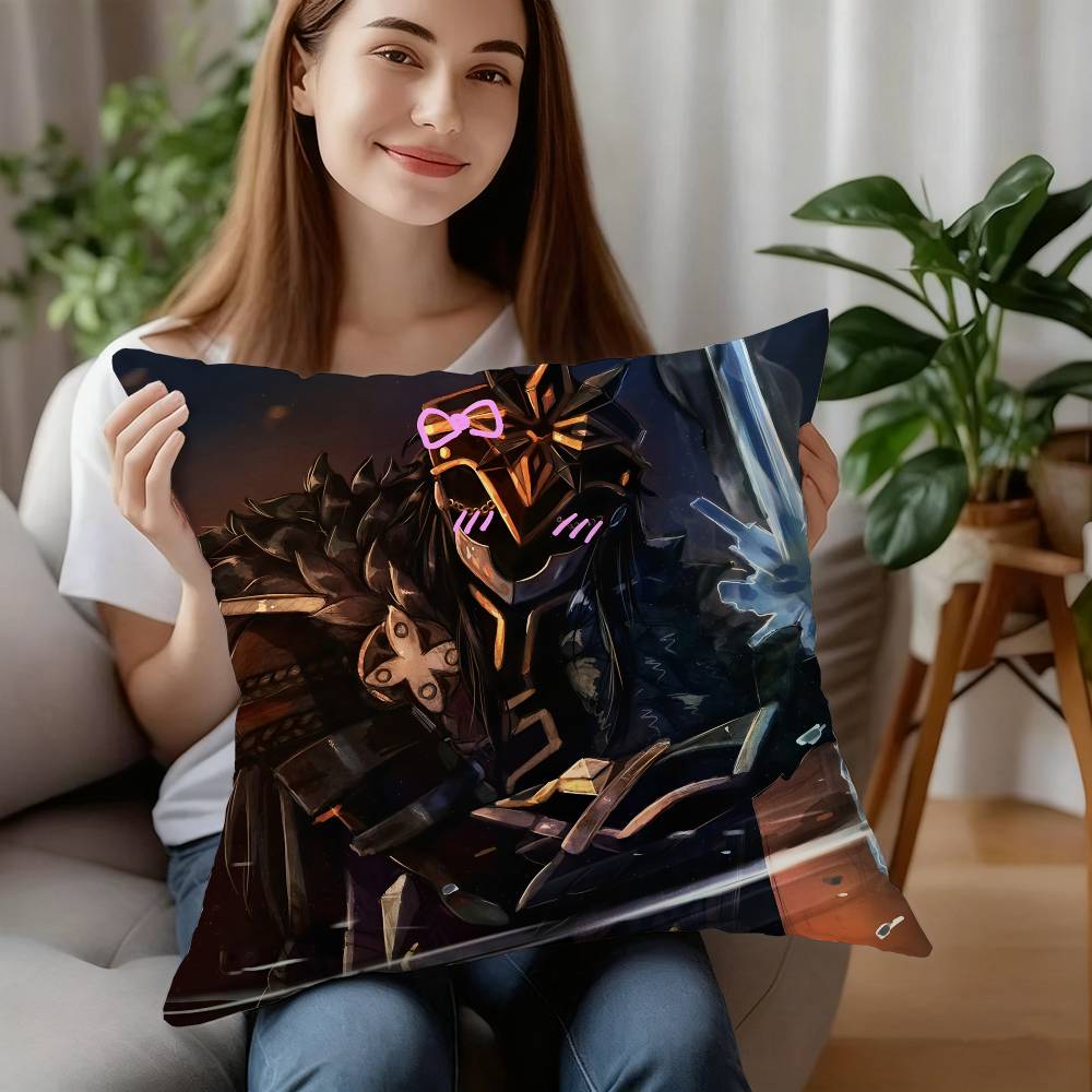 Genshin Impact Capitano Thrain Pillow Case Short Plush Double-sided Print Square Throw Pillow Covers Sofa Home Cushion Decor