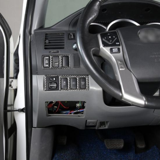 Carbon Fiber Rearview Mirror Switch Panel Cover Trim For Toyota Tacoma 11-2015