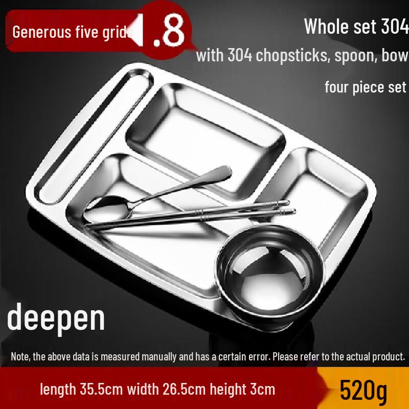 Morona Stainless Steel Compartment Lunch Plate