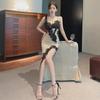2024 Women's Sexy Lace Slim High Slit Midi Dress