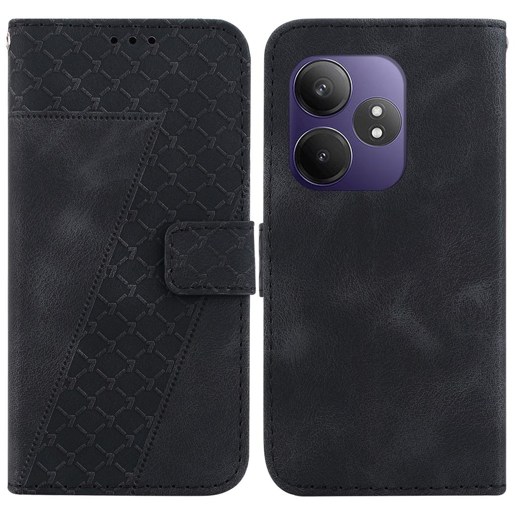 For Realme GT Neo6 SE 5G/Neo6 5G/6T 5G/6 5G Stand Case 7-Shaped Pattern Imprint Leather Phone Cover