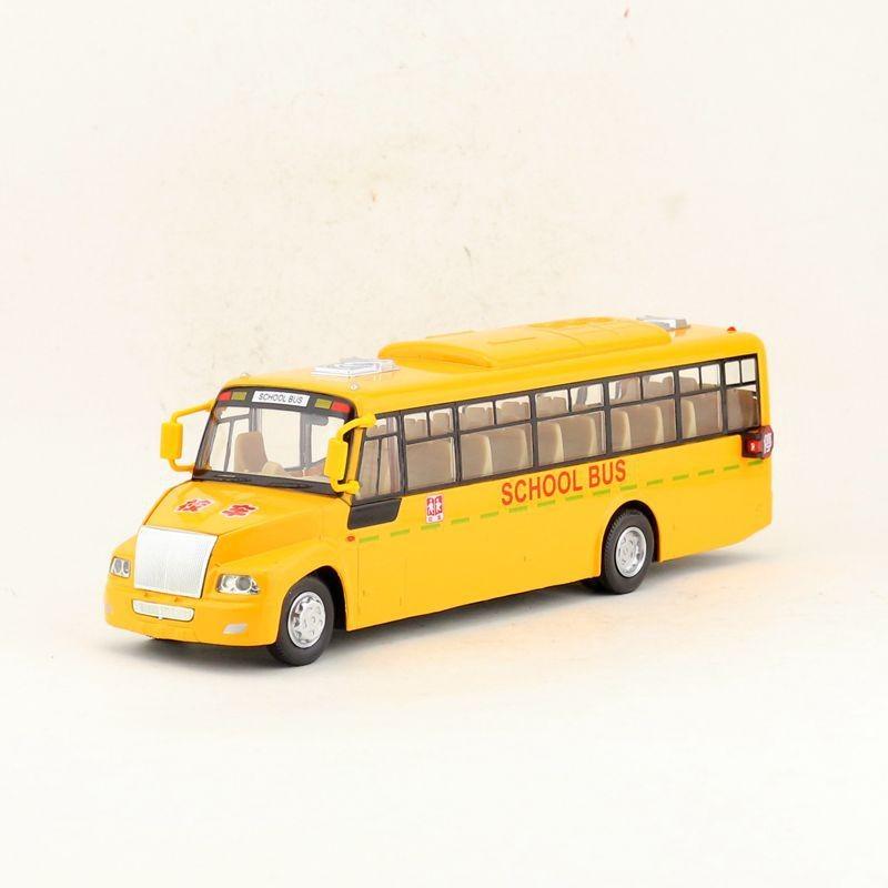 Simulation Alloy Yellow School Bus Model Toy With Sound And Functions Light