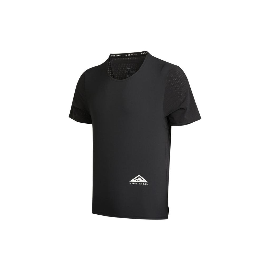 Nike Mesh Panel Loose Sports Short Sleeve T-Shirt Men Tops Black CZ9051-010