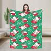 Cinnamoroll Christmas Fleece Blanket  Funny Throw Blankets for Bed Sofa Couch 125*100cm Plush Thin Quilt