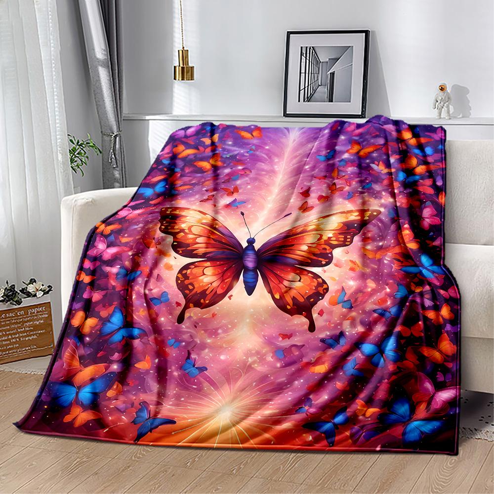 Enchanted Butterfly Garden blanket Suitable for offices, travel, living rooms also a good gift for friends and family Suitable for all seasons.